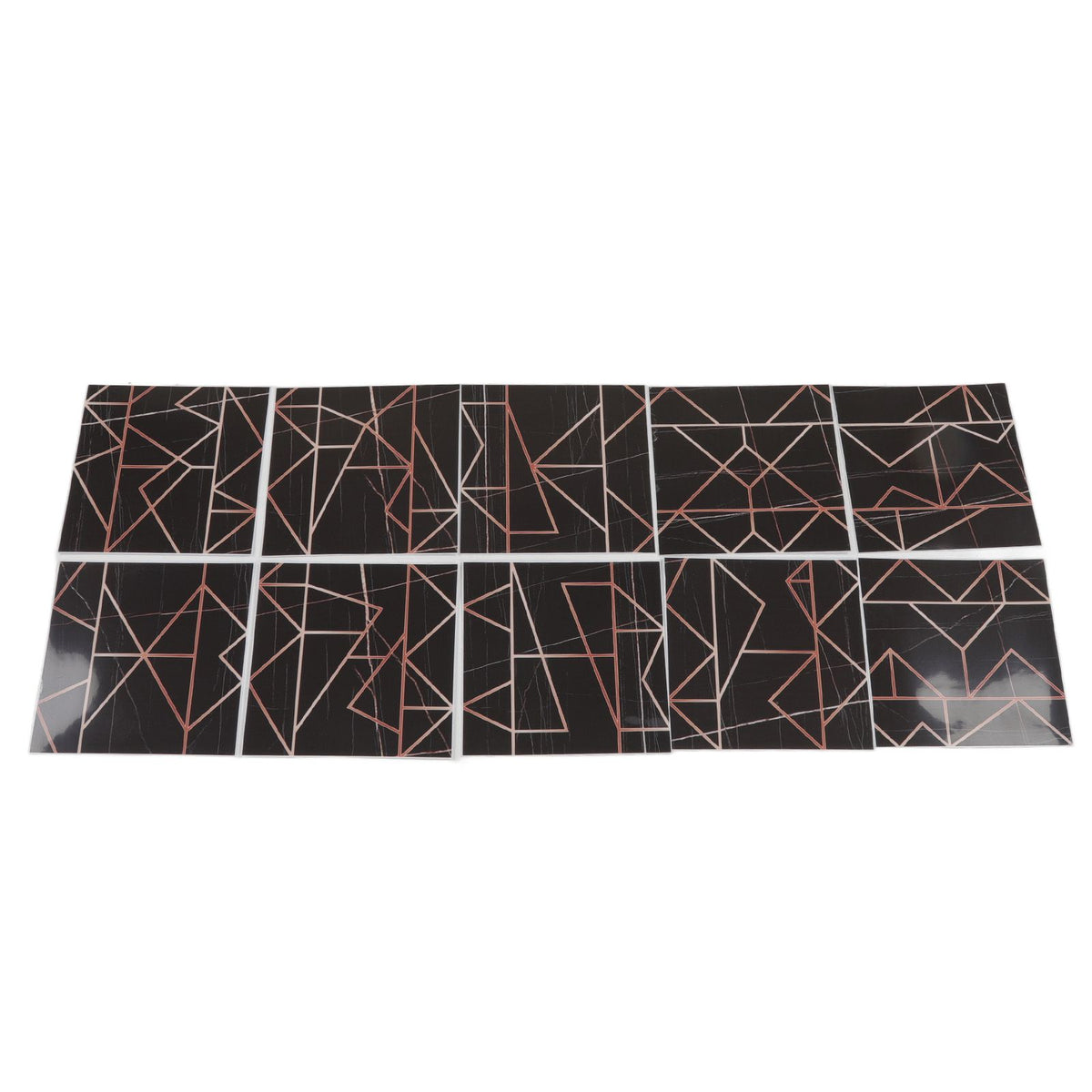 10pcs Tile Sticker 15x15cm 3D Self Adhesive Backing Waterproof Oil Proof Decorative 0.26mm Thicker PVC Tile Decals