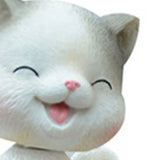 Car Dashboard Lucky Cat Decor Resin Shaking Head Cat Ornament Cute Cartoon Dancing Toy Figurines for Auto Interior Decoration