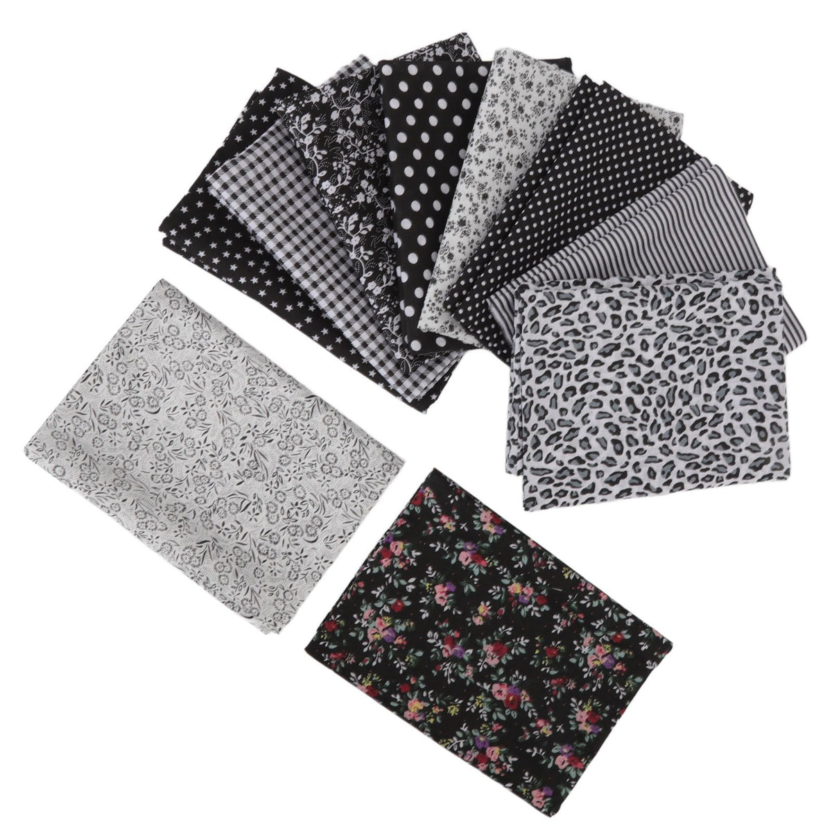 Craft Fabric Soft Prevent Pilling Printing Cuttable Cotton DIY Sewing Fabric Cloth for Quilting Scrapbooking 10 Colors