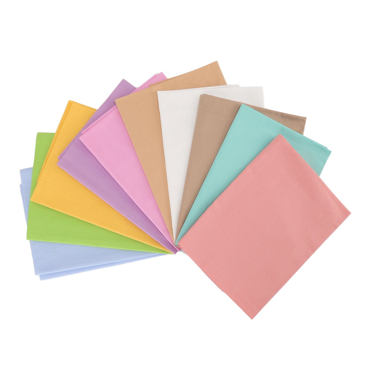 10pcs Cotton Quilting Fabric Pure Color Twill Sewing Quilting Fabrics for DIY Sewing Crafts