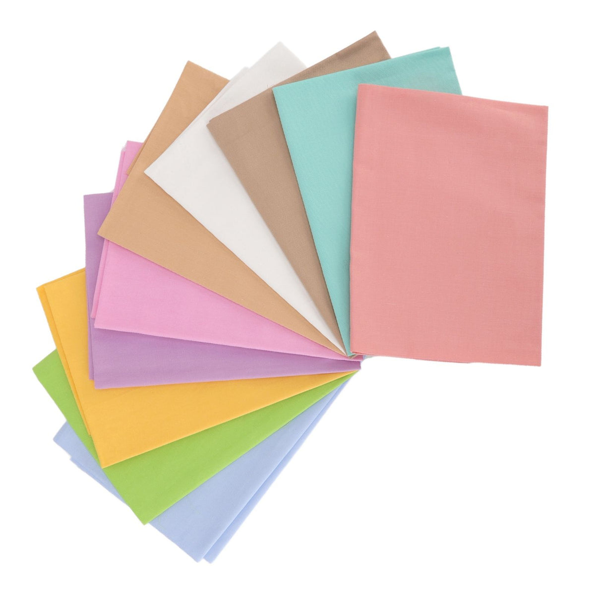 10pcs Cotton Quilting Fabric Pure Color Twill Sewing Quilting Fabrics for DIY Sewing Crafts