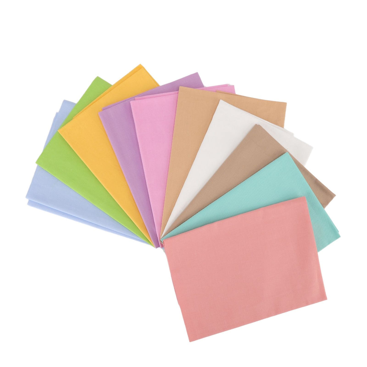 10pcs Cotton Quilting Fabric Pure Color Twill Sewing Quilting Fabrics for DIY Sewing Crafts