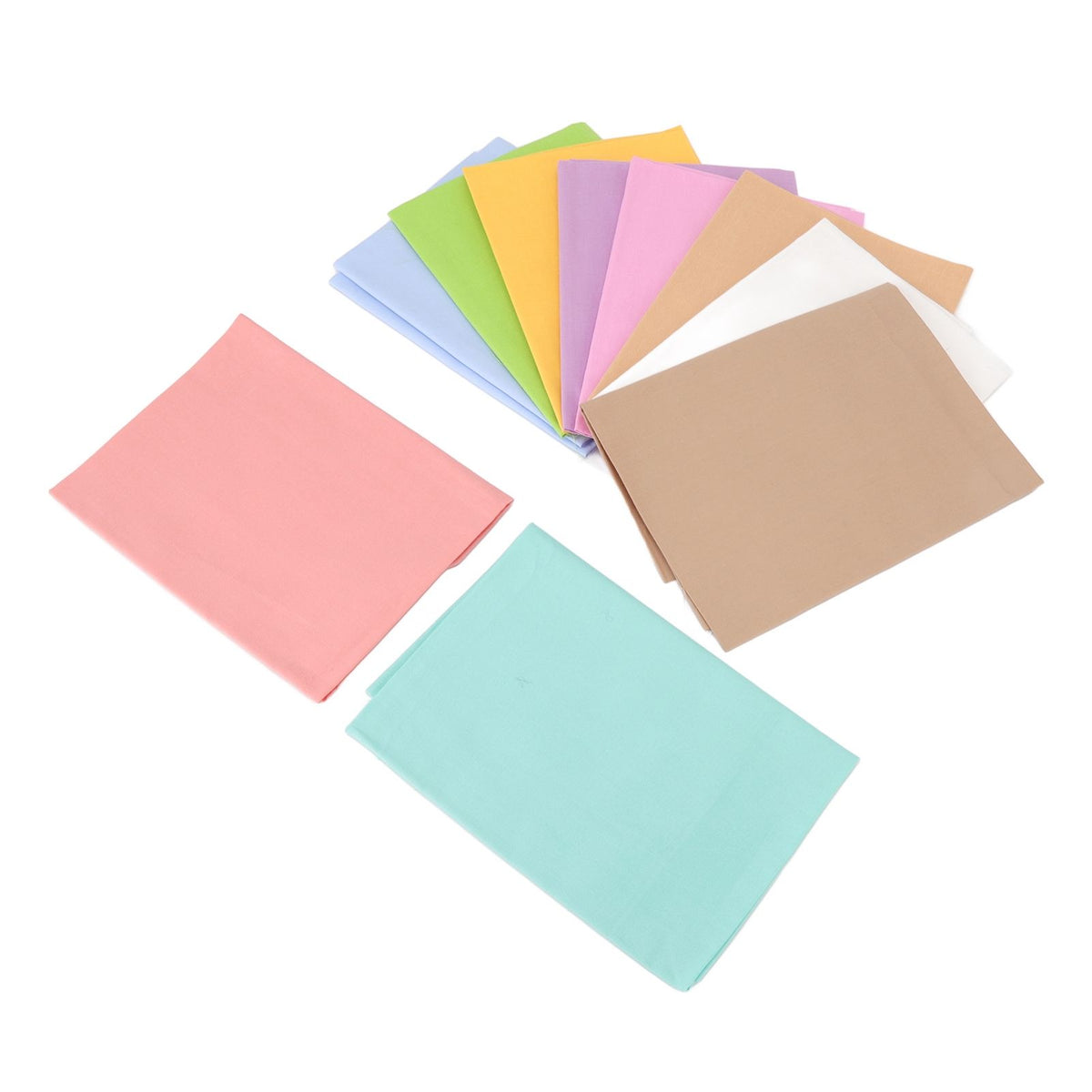 10pcs Cotton Quilting Fabric Pure Color Twill Sewing Quilting Fabrics for DIY Sewing Crafts