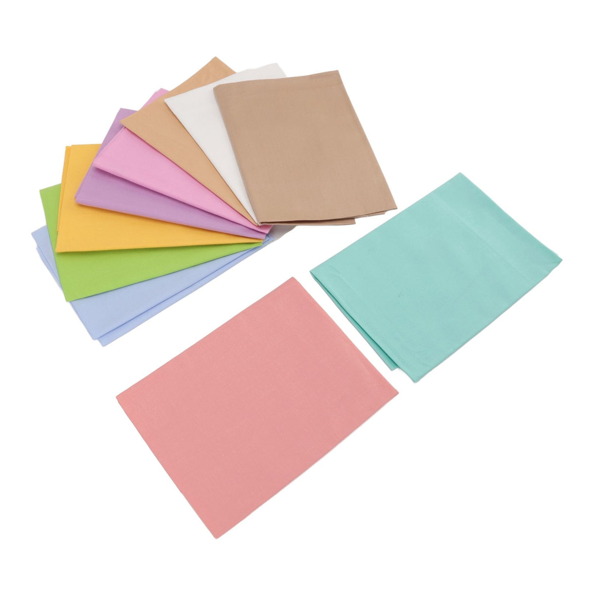 10pcs Cotton Quilting Fabric Pure Color Twill Sewing Quilting Fabrics for DIY Sewing Crafts