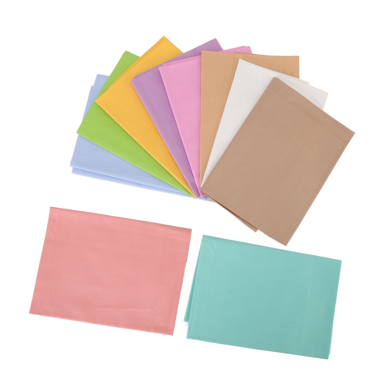 10pcs Cotton Quilting Fabric Pure Color Twill Sewing Quilting Fabrics for DIY Sewing Crafts