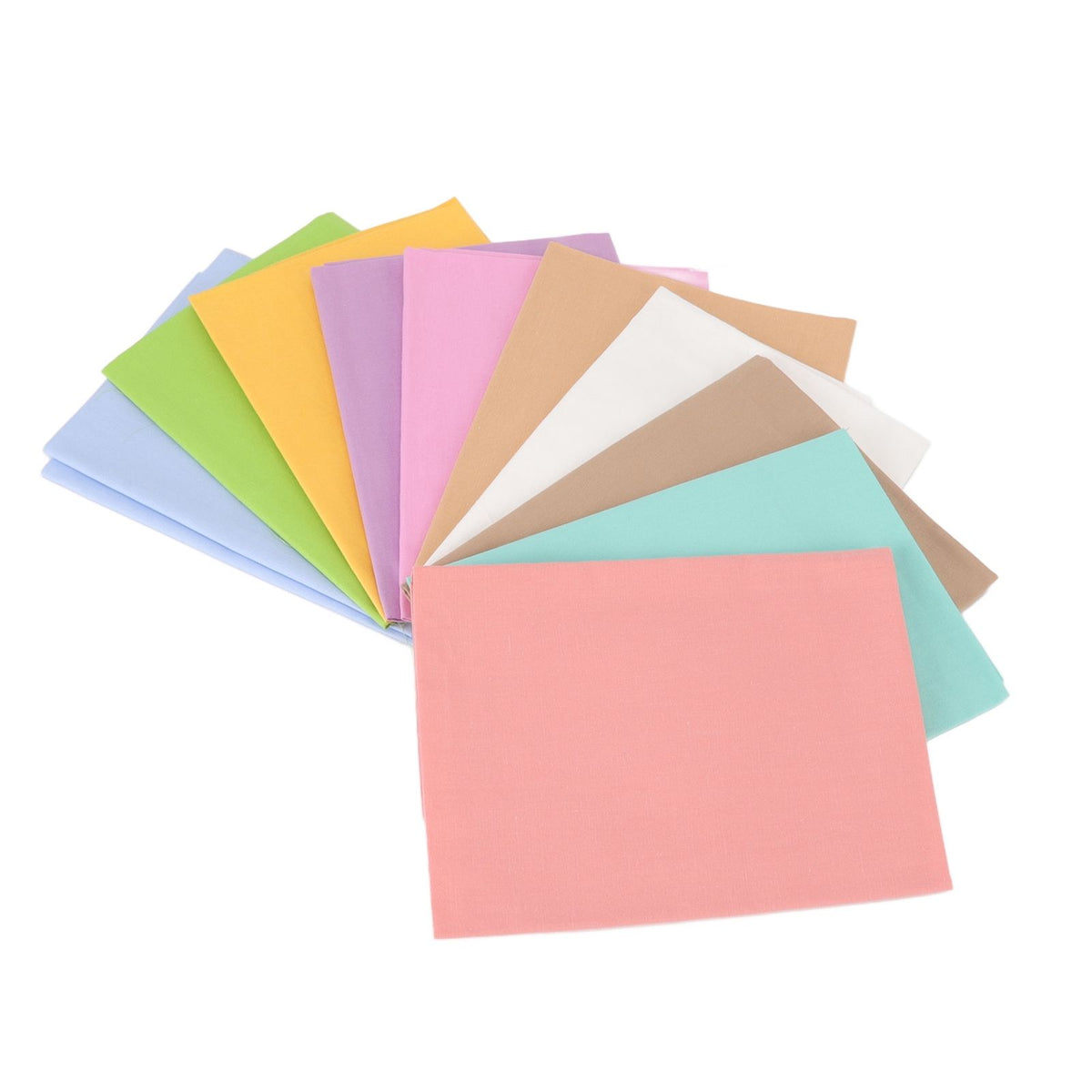 10pcs Cotton Quilting Fabric Pure Color Twill Sewing Quilting Fabrics for DIY Sewing Crafts
