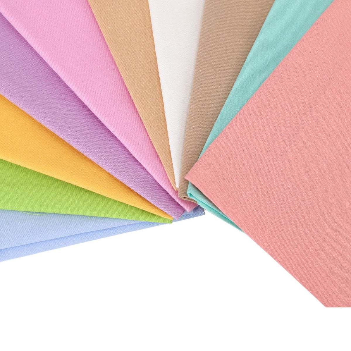 10pcs Cotton Quilting Fabric Pure Color Twill Sewing Quilting Fabrics for DIY Sewing Crafts