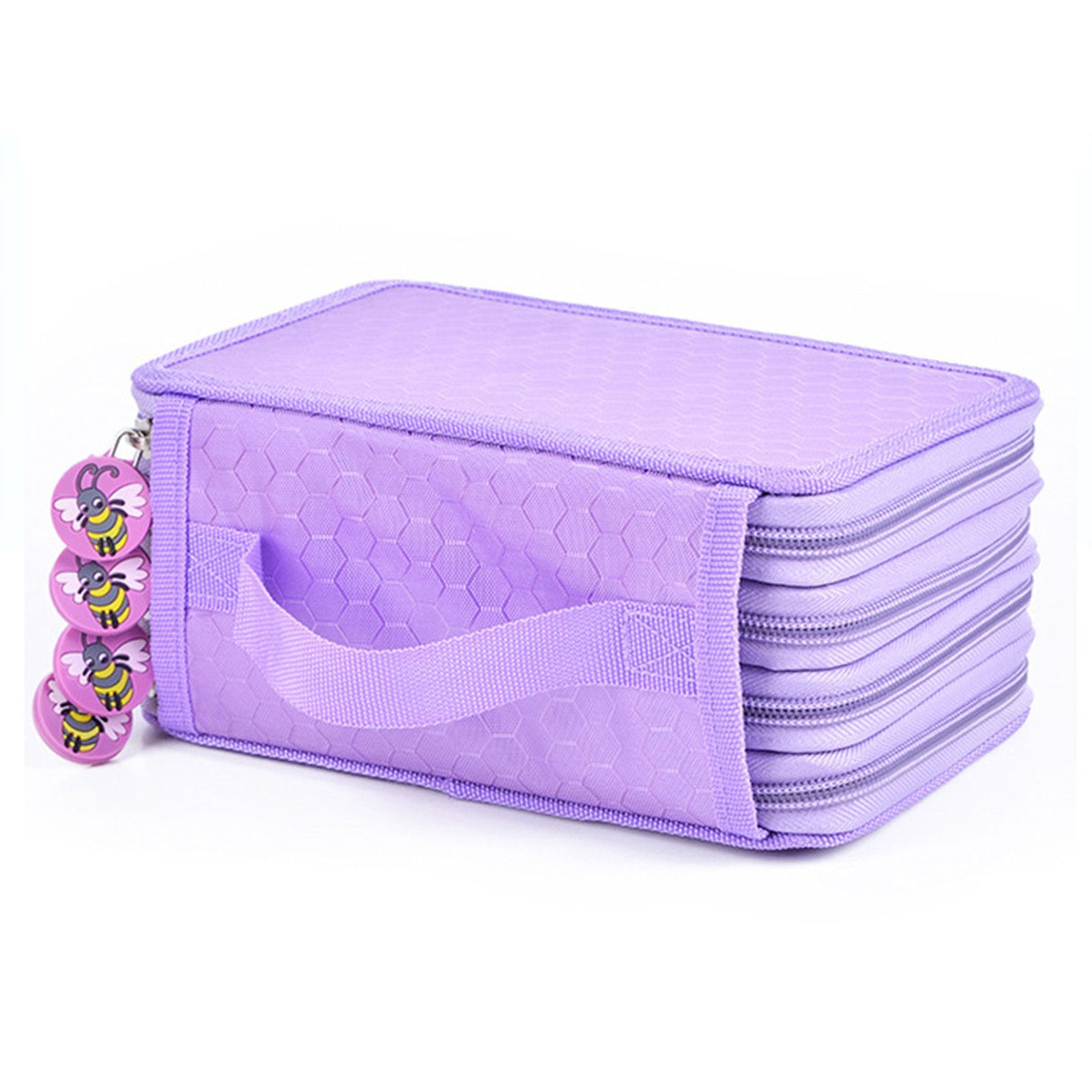 Large Pencil Case 72 Holes Multilayer Large Capacity Multifunction Oxford Cloth Pencil Pouch Case for Pen Pencil School Purple