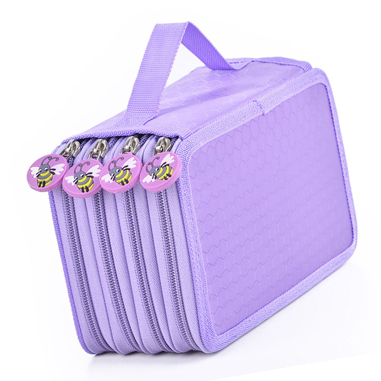 Large Pencil Case 72 Holes Multilayer Large Capacity Multifunction Oxford Cloth Pencil Pouch Case for Pen Pencil School Purple