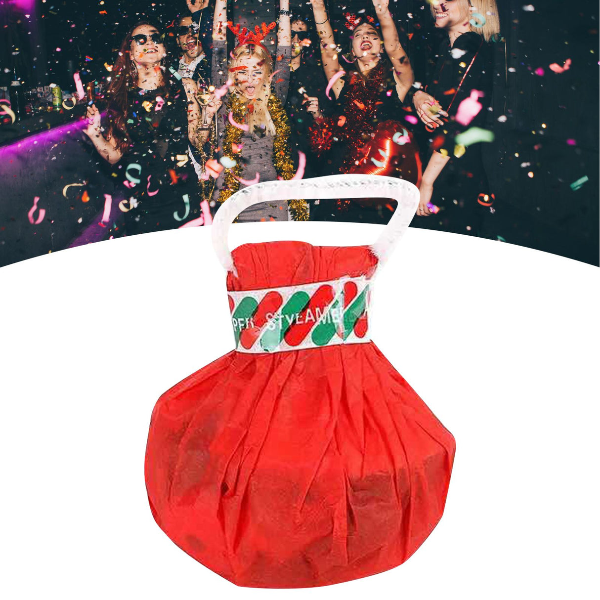 Streamer Popper Hand Throw Paper Cracker 30 Stripes Confetti Decor for Party Home Flame Retardant Pull Ring Coloful