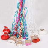 Streamer Popper Hand Throw Paper Cracker 30 Stripes Confetti Decor for Party Home Flame Retardant Pull Ring Coloful