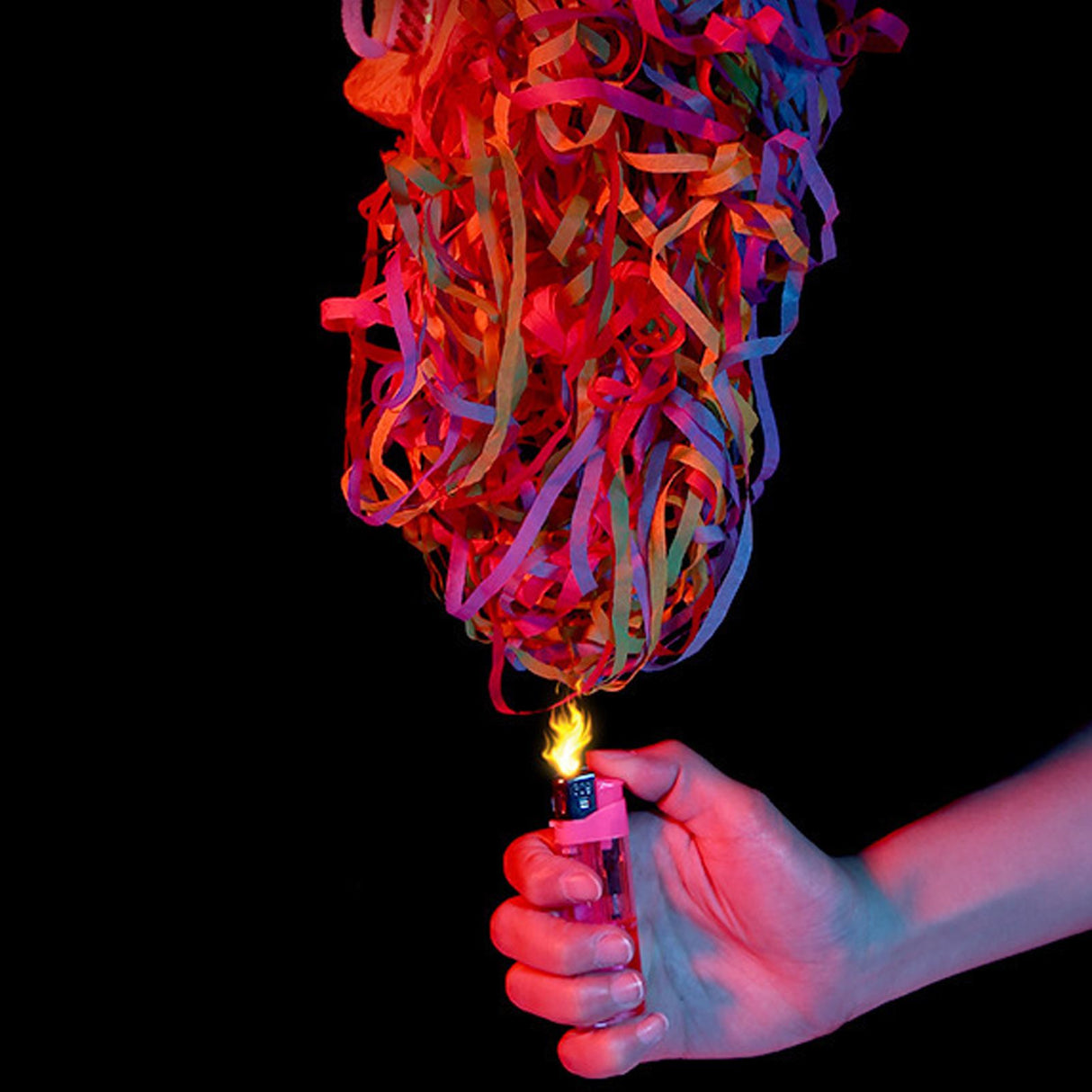 Streamer Popper Hand Throw Paper Cracker 30 Stripes Confetti Decor for Party Home Flame Retardant Pull Ring Coloful