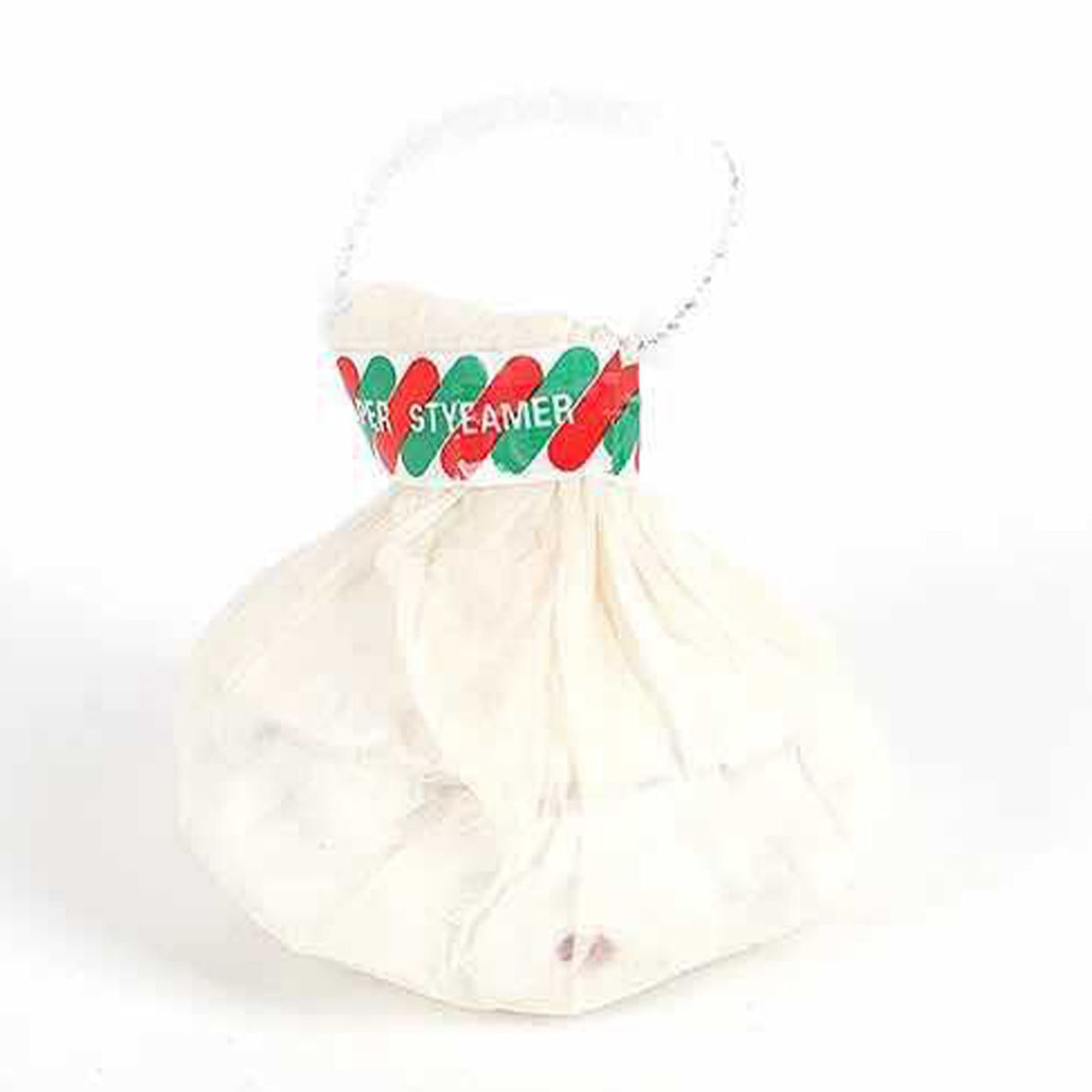 Streamer Popper Hand Throw Paper Cracker 30 Stripes Confetti Decor for Party Home Pull Ring White