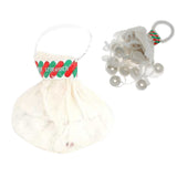 Streamer Popper Hand Throw Paper Cracker 30 Stripes Confetti Decor for Party Home Pull Ring White