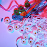 Streamer Popper Hand Throw Paper Cracker 30 Stripes Confetti Decor for Party Home Pull Ring White - Extra Image