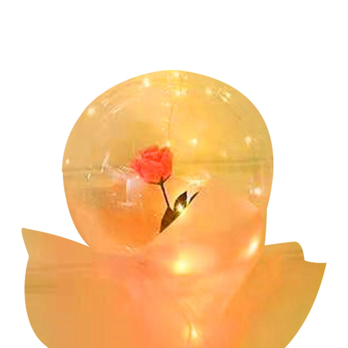 Luminous Balloon Rose Bouquet Transparent Ball Bouquet Valentines Day Gifts with Gauze Paperboard Full Set Pink