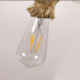 Pendant Light Hemp Rope Retro Industrial Style Hanging Lamp Ceiling Lamp Jute Rope for Clothes Shop Coffee Shop Bar Restaurant Single Head 1m