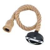 Pendant Light Hemp Rope Retro Industrial Style Hanging Lamp Ceiling Lamp Jute Rope for Clothes Shop Coffee Shop Bar Restaurant Single Head 2m