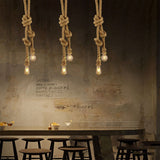 Pendant Light Hemp Rope Retro Industrial Style Hanging Lamp Ceiling Lamp Jute Rope for Clothes Shop Coffee Shop Bar Restaurant Single Head 2m - Extra Image