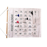 Numbered Calendar Pocket Chart Cotton and Linen Morning Check Classroom Pocket Chart Calendar Wall Hanging Organizer Large 31 Pockets