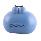 Kids Alarm Clock Cartoon Cute Intelligent Battery Operated Digital LED Electronic Clock with Night Light Blue - Rear View