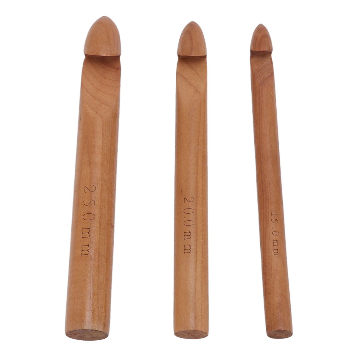 Single Head Wooden Crochet Hooks 25mm 20mm 15mm Crochet Hook for Sweaters Hats Scarves Gloves