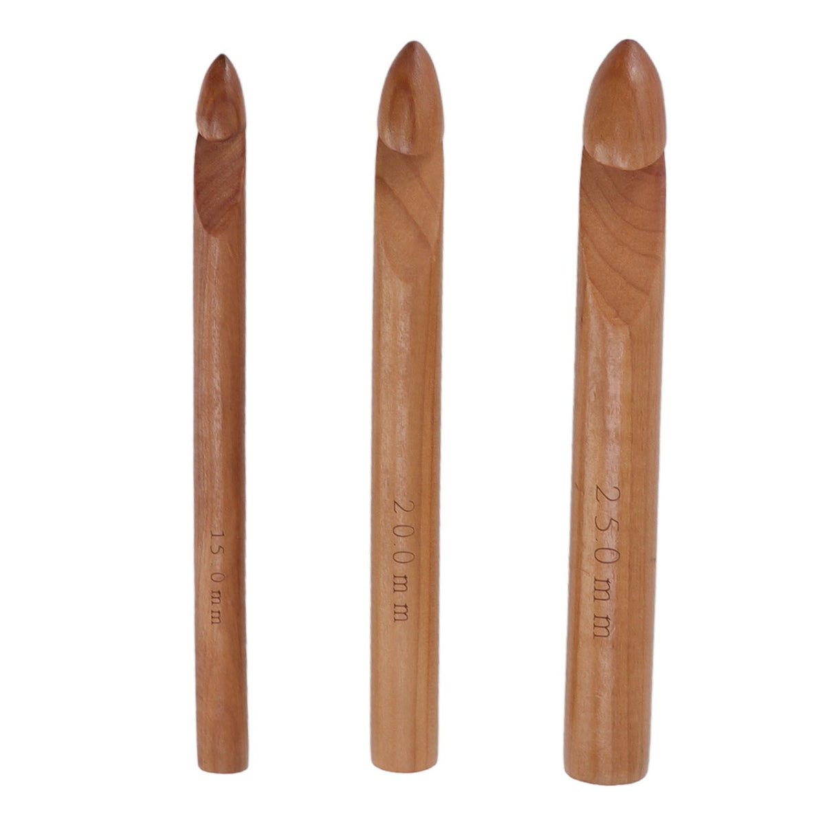 Single Head Wooden Crochet Hooks 25mm 20mm 15mm Crochet Hook for Sweaters Hats Scarves Gloves