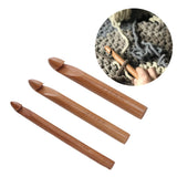 Single Head Wooden Crochet Hooks 25mm 20mm 15mm Crochet Hook for Sweaters Hats Scarves Gloves - Extra Image