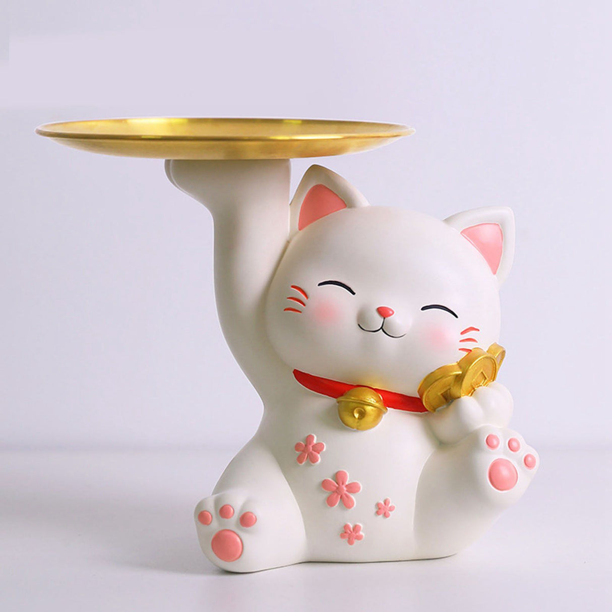 Porch Ornaments Light Luxury High Grade Storage Ornaments Living Room Desktop Decoration Gold Coin Cat 22x17x18.5cm/8.7x6.7x7.3in