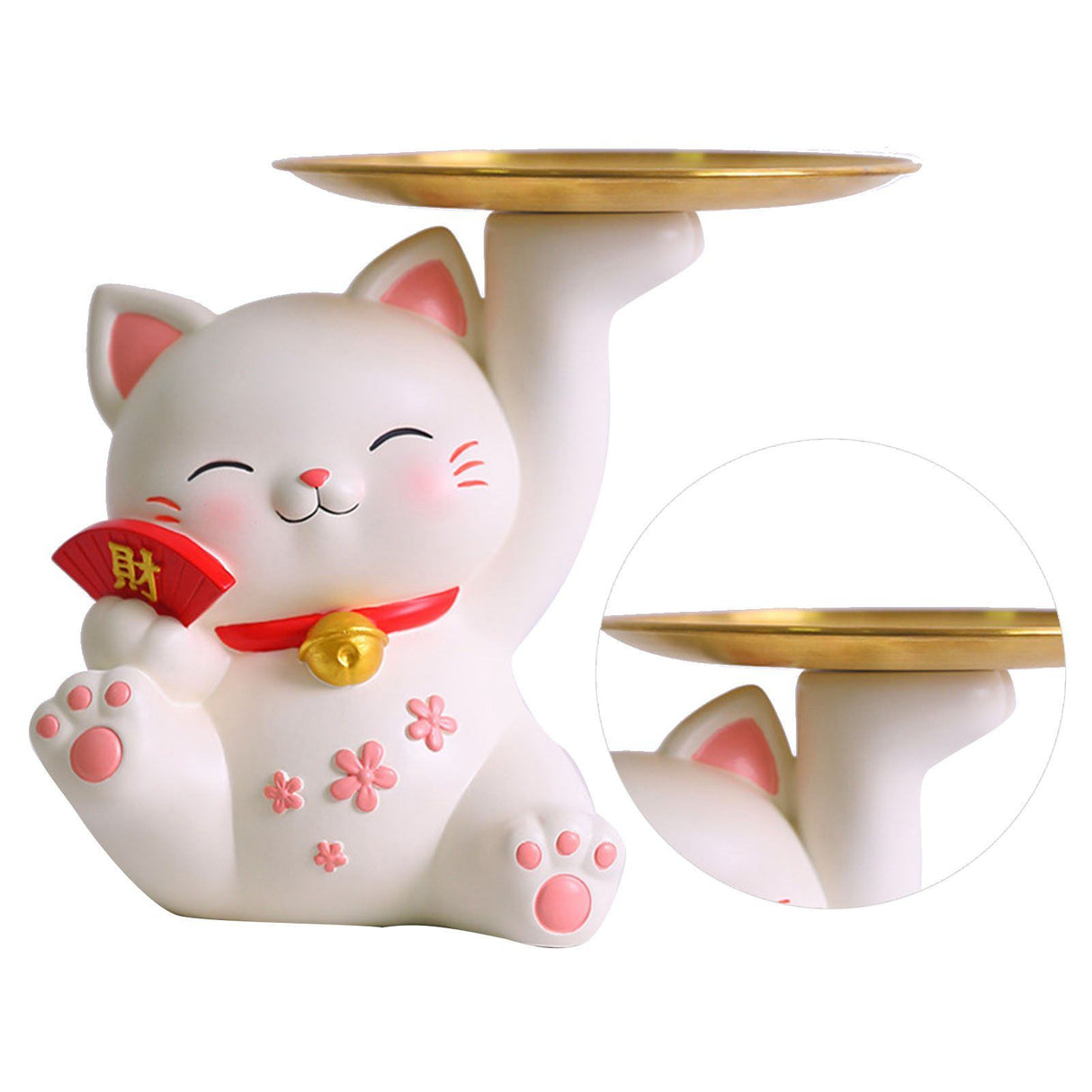Porch Ornaments Light Luxury High Grade Storage Ornaments Living Room Desktop Decoration Fortune Cat 22x17x18.5cm/8.7x6.7x7.3in