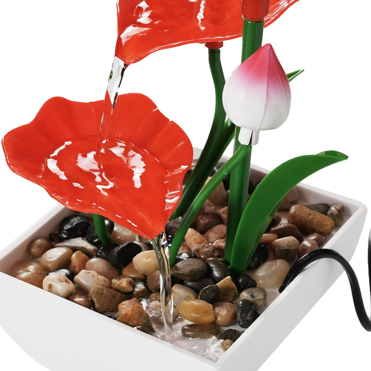 Desktop Fountain Ornament Indoor Small DIY Tabletop Circulating Waterfall Decoration for Office Living Room AU Plug 220-240V