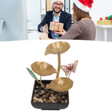 Tabletop Fountain Small Circulating Water Ornaments Indoor Waterfall for Office and Living Room AU Plug 220-240V