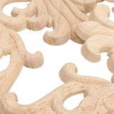 4Pcs Wood Corner Applique Decorative Carved Corner Onlay Applique for Cabinet Door Bed Wardrobe Furniture Decoration