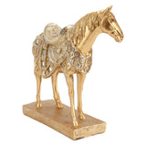 Horse Standing Statue Rearing Art Figurine Decorative Sculpture Home Decor Accent Piece Ornament