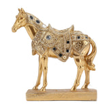 Horse Standing Statue Rearing Art Figurine Decorative Sculpture Home Decor Accent Piece Ornament