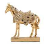 Horse Standing Statue Rearing Art Figurine Decorative Sculpture Home Decor Accent Piece Ornament