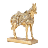 Horse Standing Statue Rearing Art Figurine Decorative Sculpture Home Decor Accent Piece Ornament