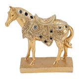 Horse Standing Statue Rearing Art Figurine Decorative Sculpture Home Decor Accent Piece Ornament