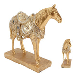 Horse Standing Statue Rearing Art Figurine Decorative Sculpture Home Decor Accent Piece Ornament