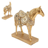 Horse Standing Statue Rearing Art Figurine Decorative Sculpture Home Decor Accent Piece Ornament - Extra Image