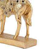 Horse Standing Statue Rearing Art Figurine Decorative Sculpture Home Decor Accent Piece Ornament