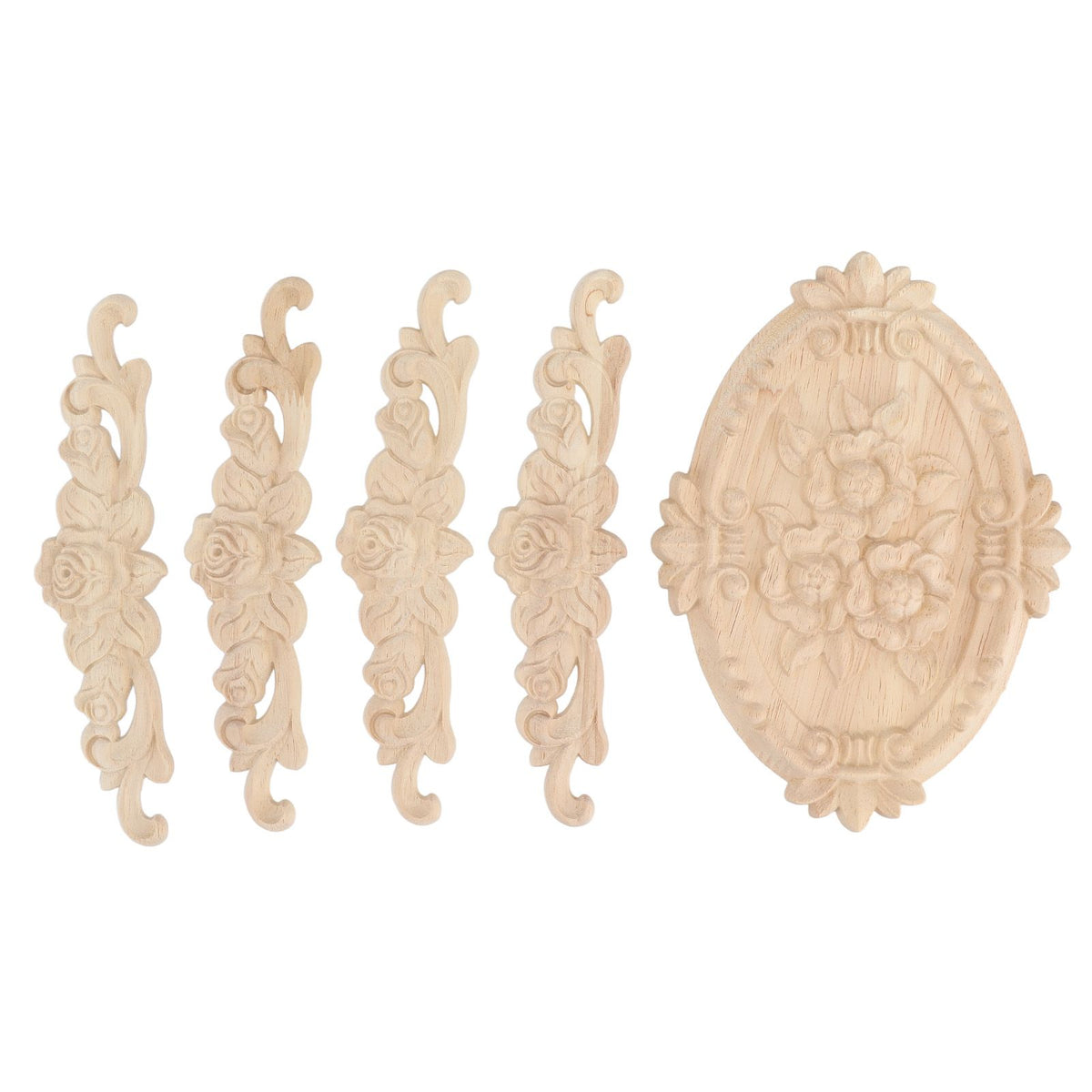 Wood Appliques European Style Exquisite Appearance Decorative Wood Carved Corner Onlay for Cabinet Door Decoration