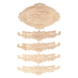 Wood Appliques European Style Exquisite Appearance Decorative Wood Carved Corner Onlay for Cabinet Door Decoration