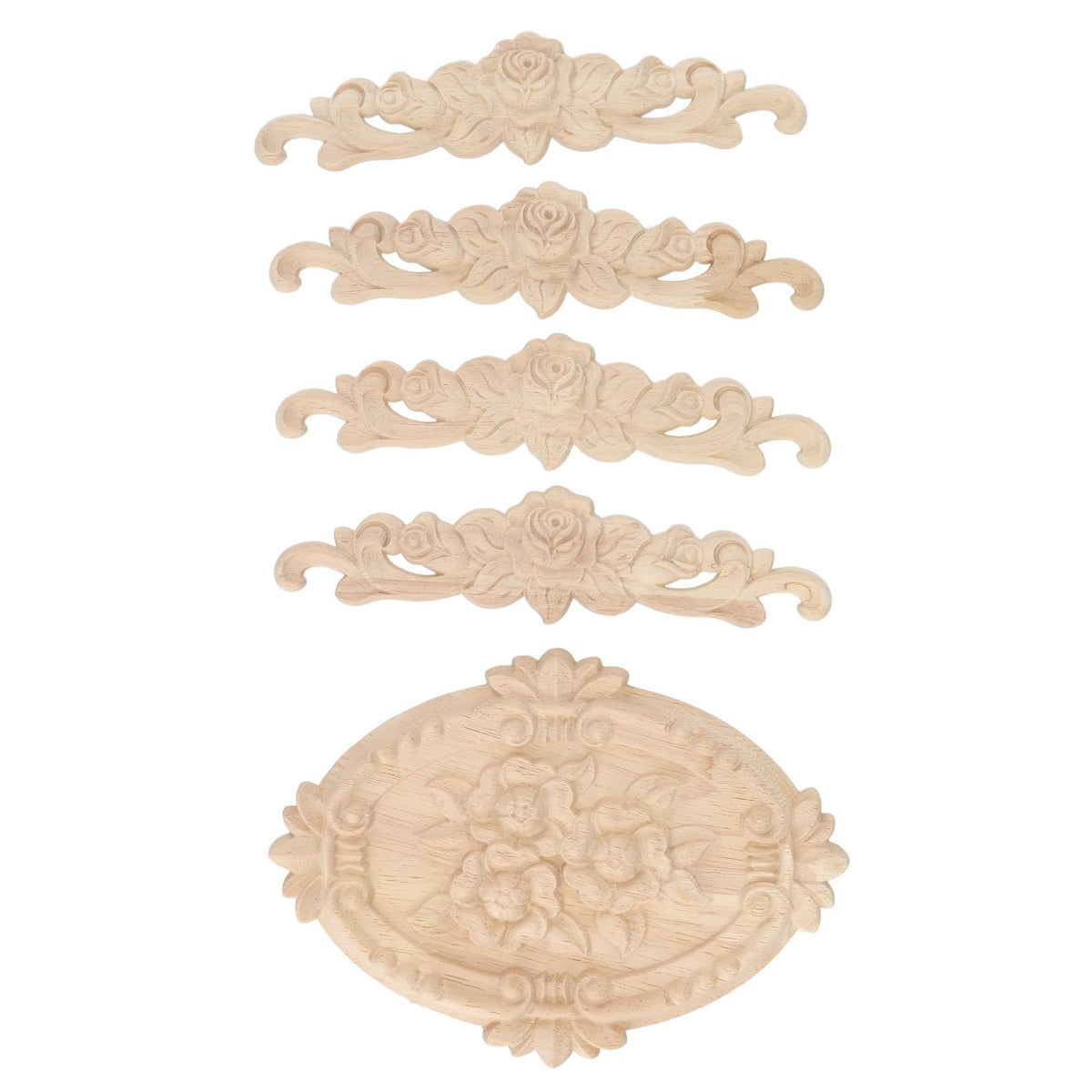 Wood Appliques European Style Exquisite Appearance Decorative Wood Carved Corner Onlay for Cabinet Door Decoration