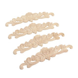 Wood Appliques European Style Exquisite Appearance Decorative Wood Carved Corner Onlay for Cabinet Door Decoration