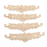 Wood Appliques European Style Exquisite Appearance Decorative Wood Carved Corner Onlay for Cabinet Door Decoration