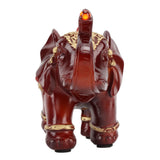 Elephant Statue Durable Resin Cute Elegant Attract Wealth Round Corner Elephant Decor for Home Bedroom Office - Top-Down View