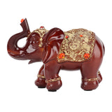 Elephant Statue Durable Resin Cute Elegant Attract Wealth Round Corner Elephant Decor for Home Bedroom Office - Close-Up Angle