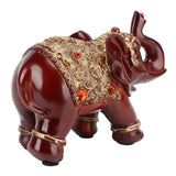Elephant Statue Durable Resin Cute Elegant Attract Wealth Round Corner Elephant Decor for Home Bedroom Office - Extra Image