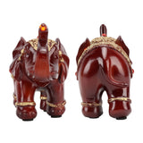 Elephant Statue Durable Resin Cute Elegant Attract Wealth Round Corner Elephant Decor for Home Bedroom Office - Extra Image